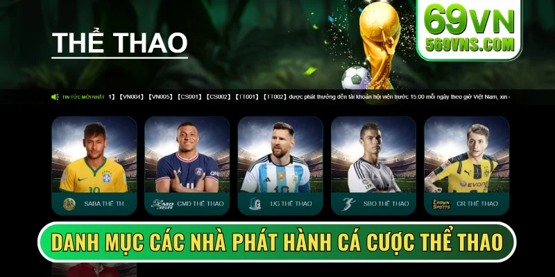 Danh mục các nhà phát hành cá cược thể thao