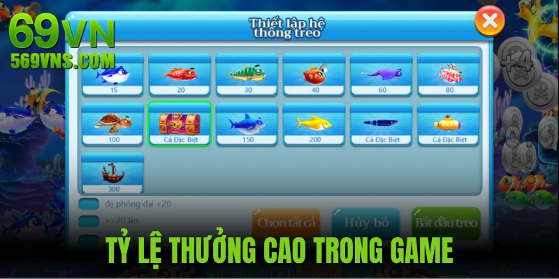 Bắn cá 69VN với tỷ lệ thưởng cạnh tranh